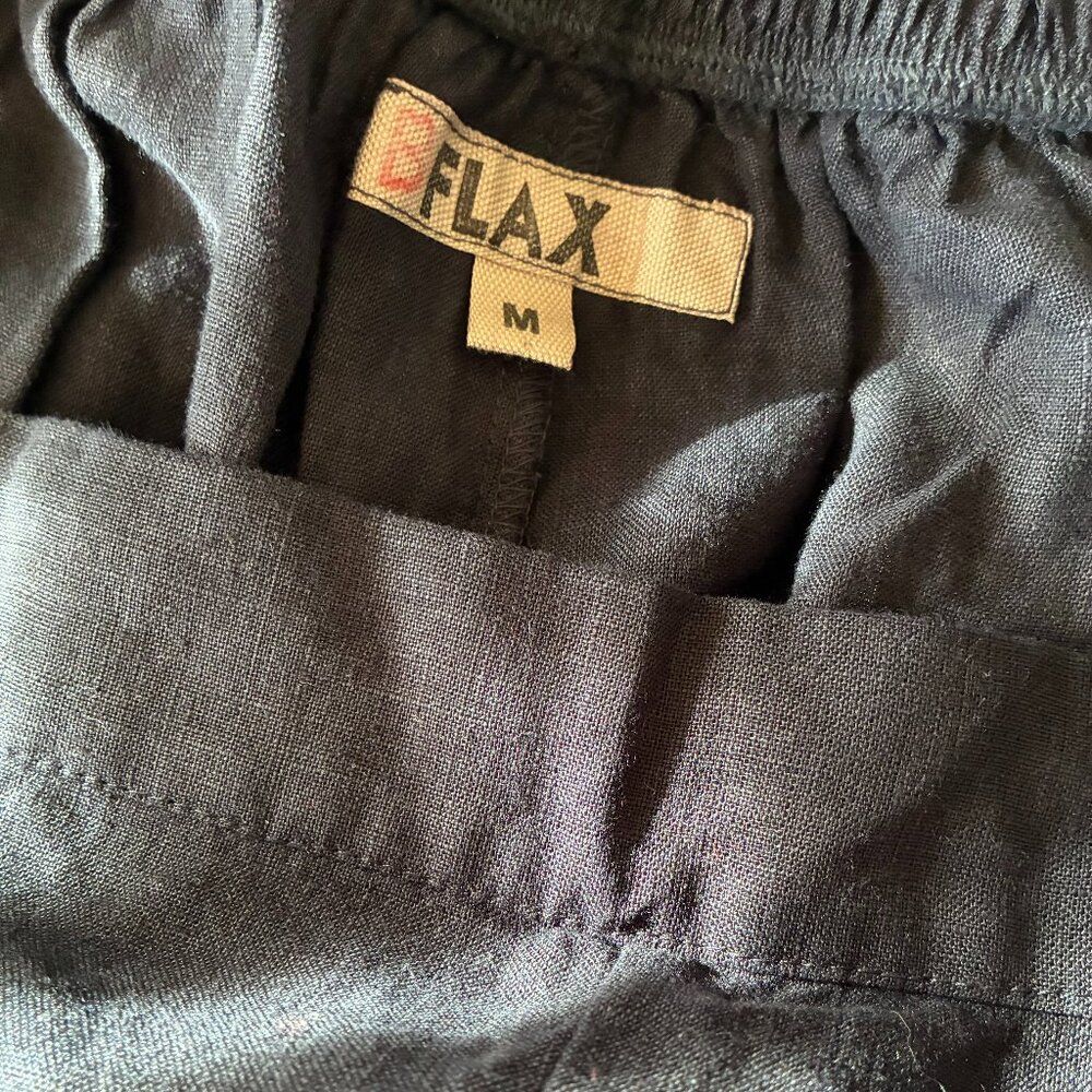 FLAX black linen pants